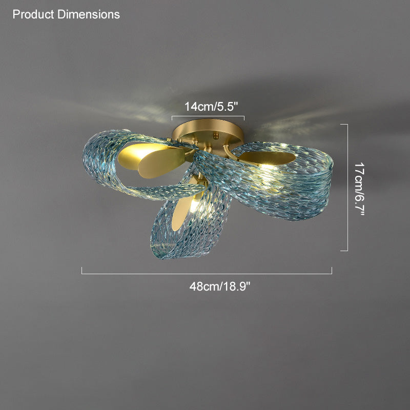 WOMO Peacock Blue Art Glass Chandelier-WM2213