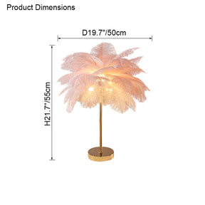 WOMO Tree Feather Table Lamp-WM8037