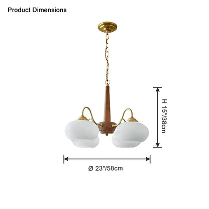 WOMO Retro Milk Glass Chandelier-WM2303