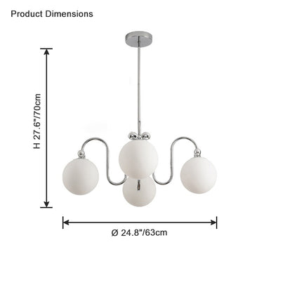 WOMO Frosted Glass Globe Chandelier-WM2305