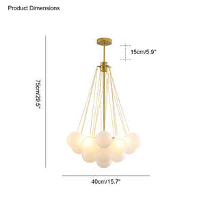 WOMO Frosted Glass Bubbles Chandelier-WM2068