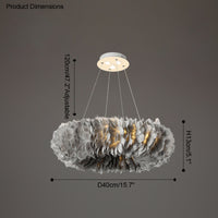 WOMO Feather Round Pendant Light-WM2060