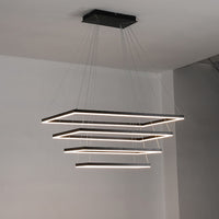 WOMO Tiered Rectangular LED Chandelier-WM2120