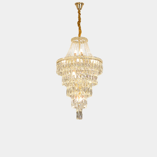 WOMO Oversized Gold Crystal Chandelier-WM2379