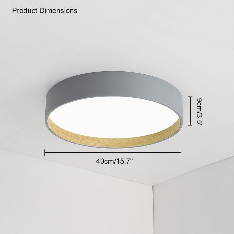 WOMO Oak Grain Round Ceiling Light-WM1017