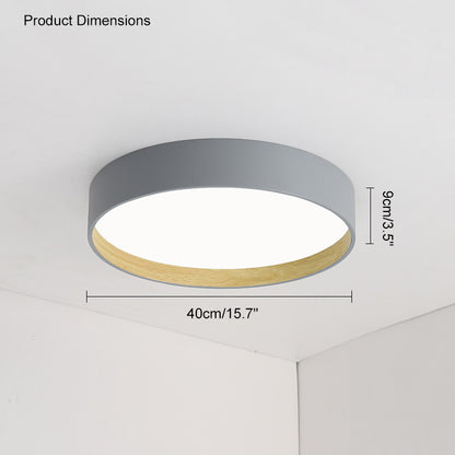 WOMO Oak Grain Round Ceiling Light-WM1017