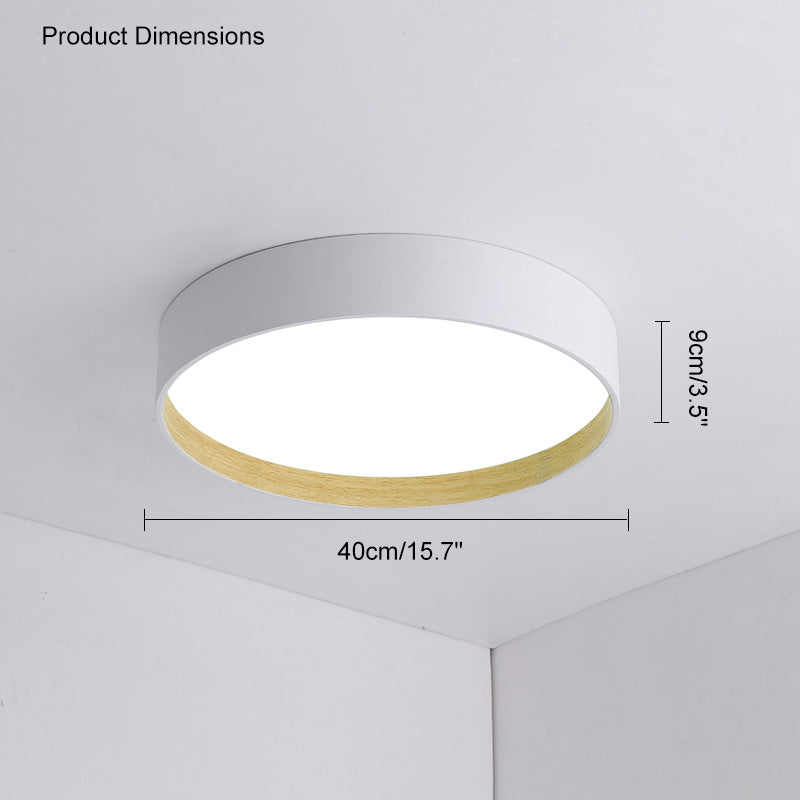 WOMO Oak Grain Round Ceiling Light-WM1017