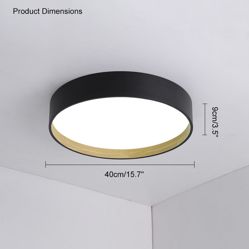 WOMO Oak Grain Round Ceiling Light-WM1017