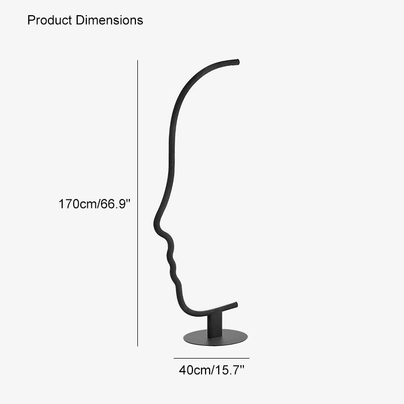 WOMO Facial Profile Sculptural Floor Lamp-WM7002