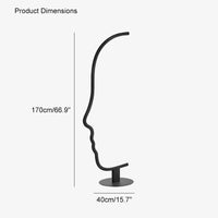 WOMO Facial Profile Sculptural Floor Lamp-WM7002