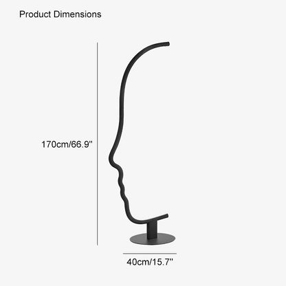 WOMO Facial Profile Sculptural Floor Lamp-WM7002