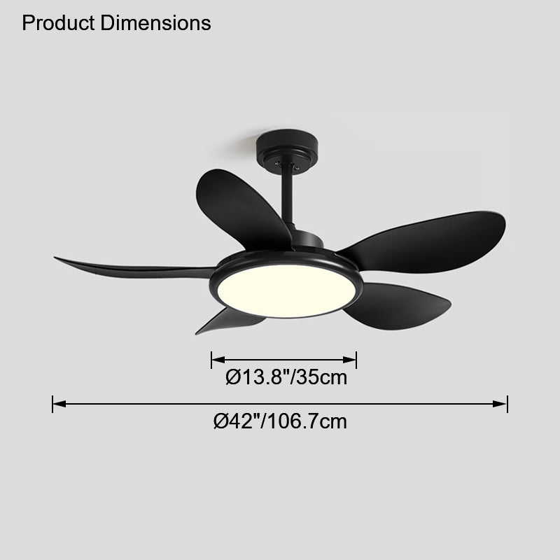 WOMO 5 Wood Blade Ceiling Fan Lamp-WM5003