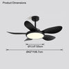 WOMO 5 Wood Blade Ceiling Fan Lamp-WM5003 thumbnail