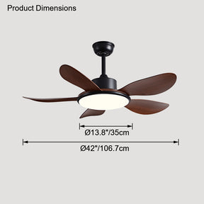 WOMO 42" Wood Grain Ceiling Fan Lamp-WM5003