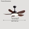 WOMO 5 Wood Blade Ceiling Fan Lamp-WM5003 thumbnail
