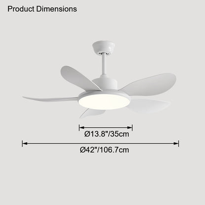 WOMO 5 Wood Blade Ceiling Fan Lamp-WM5003