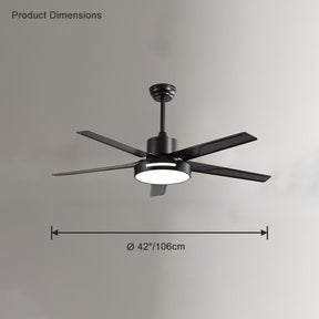 WOMO 42"/52" Modern Metal Ceiling Fan Lamp-WM5019