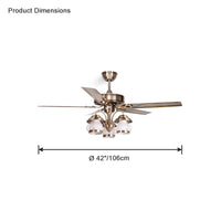 WOMO 52 Vintage Ceiling Fan Chandelier-WM5031