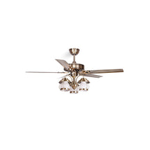 WOMO 52" Vintage Reversible Slimline Ceiling Fan Chandelier-WM5031