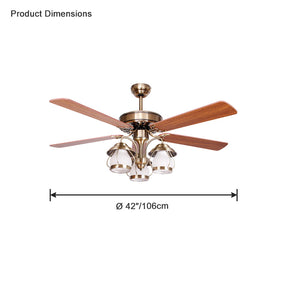 WOMO 52" Vintage Slimline Ceiling Fan Chandelier-WM5031