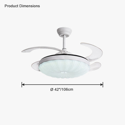 WOMO Bright Retractable Ceiling Fan Lamp-WM5037