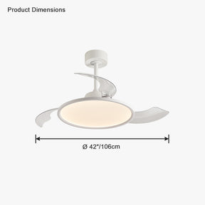 WOMO 42" Hugger Ceiling Fan Lamp with Dimmer-WM5035