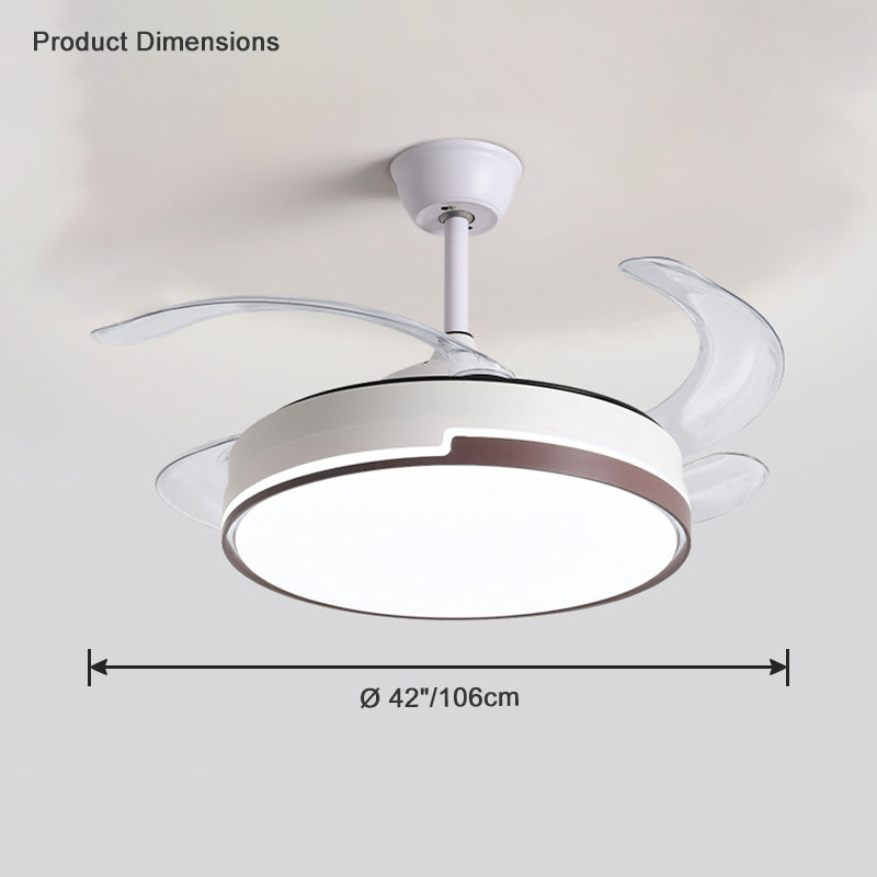 WOMO Modern Retractable Ceiling Fan Lamp-WM5029