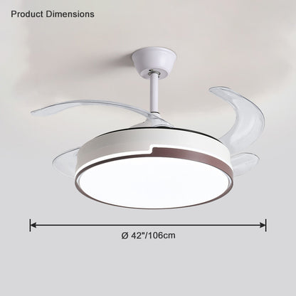 WOMO Modern Retractable Ceiling Fan Lamp-WM5029