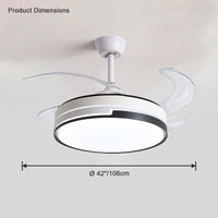 WOMO Modern Retractable Ceiling Fan Lamp-WM5029