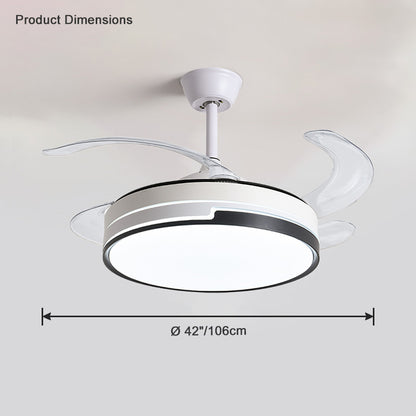 WOMO Modern Retractable Ceiling Fan Lamp-WM5029