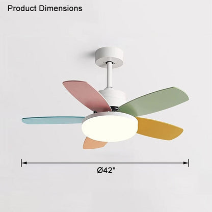 WOMO 5 Blade Scandi Ceiling Fan Lamp-WM5089