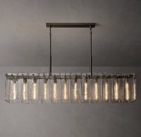 WOMO Textured Glass Rectangular Chandelier - Calamette