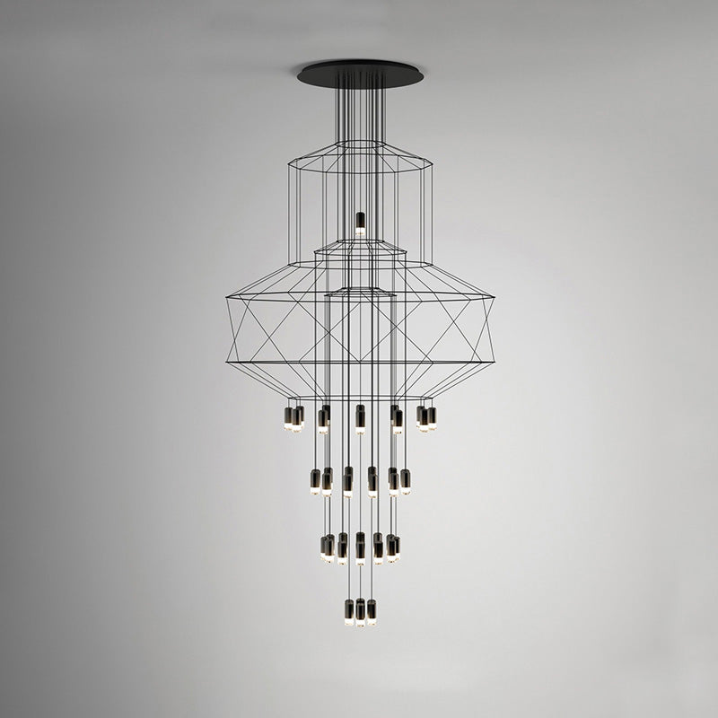 WOMO Wire Tiered Sculptural Chandelier-WM2066