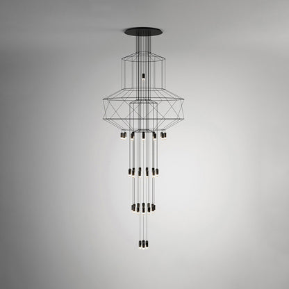 WOMO Wire Tiered Sculptural Chandelier-WM2066