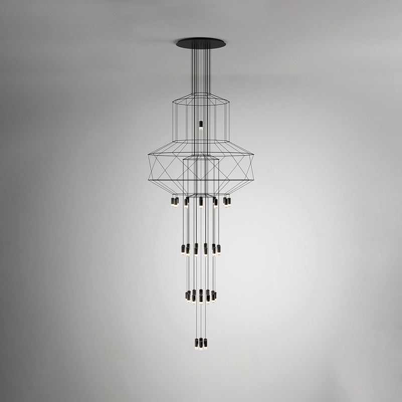 WOMO Wire Tiered Sculptural Chandelier-WM2066