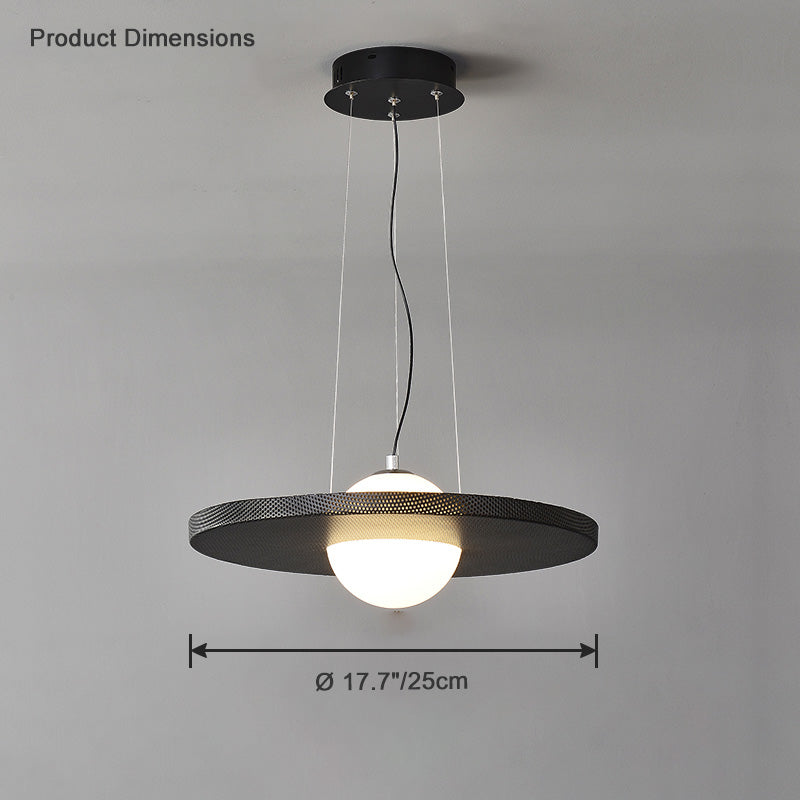 WOMO Black Disc Pendant Light-WM2324