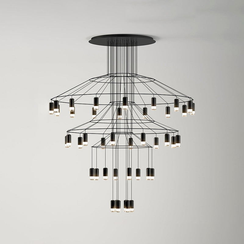 WOMO Wire Tiered Sculptural Chandelier-WM2066