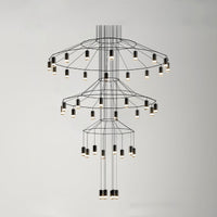 WOMO Wire Tiered Sculptural Chandelier-WM2066