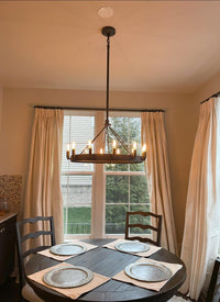WOMO Vintage Filament Bent Tip Candle Round Chandelier - Camino