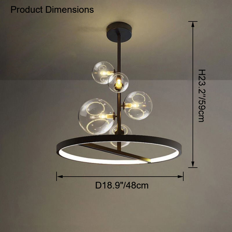 WOMO Vertical Glass Bubble Chandelier-WM2293