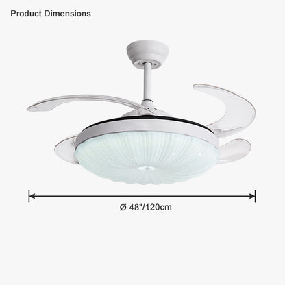 WOMO Bright Retractable Ceiling Fan Lamp-WM5037