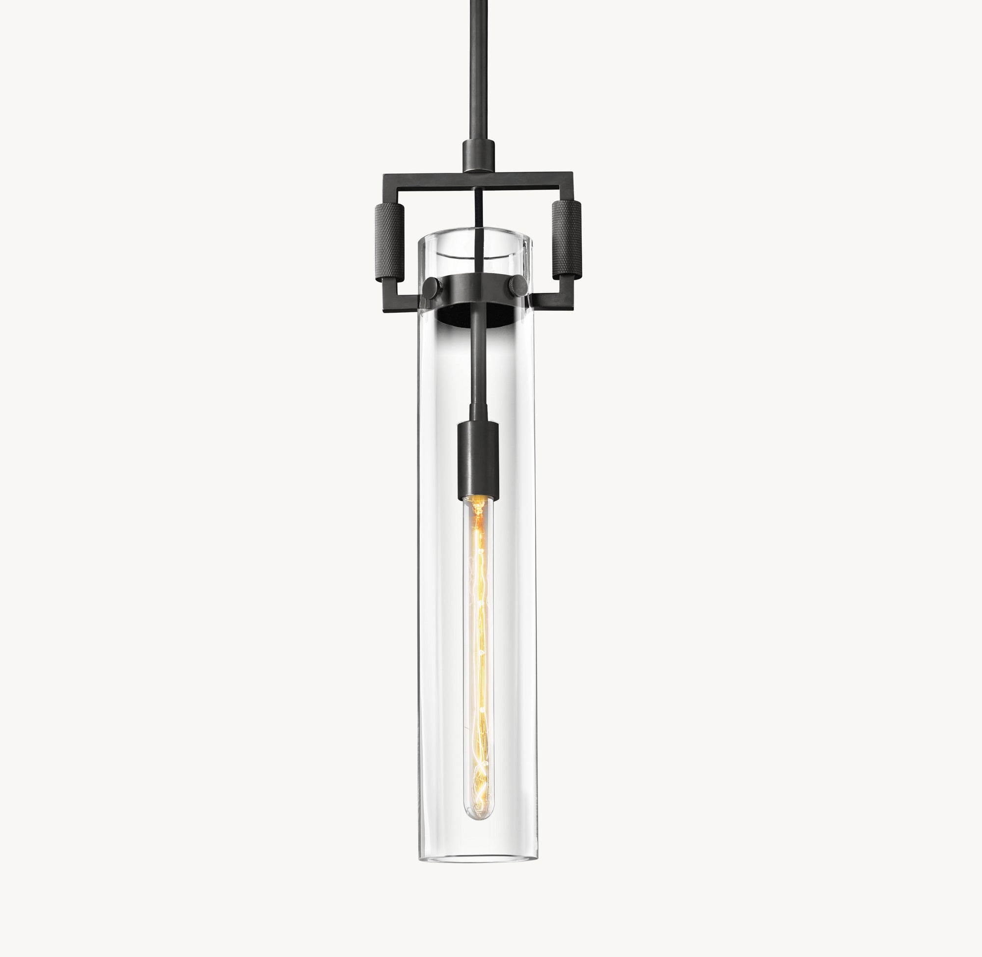 WOMO Clear Glass Cylinder Pendant Light - Machinist