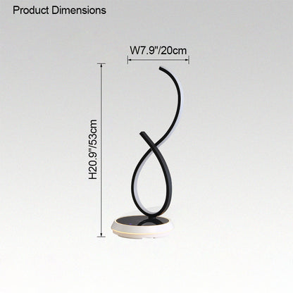 WOMO Dimmable Infinity Sculptural Table Lamp with Wireless Charger-WM8043