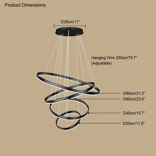 WOMO Tiered Ring Chandelier-WM2159