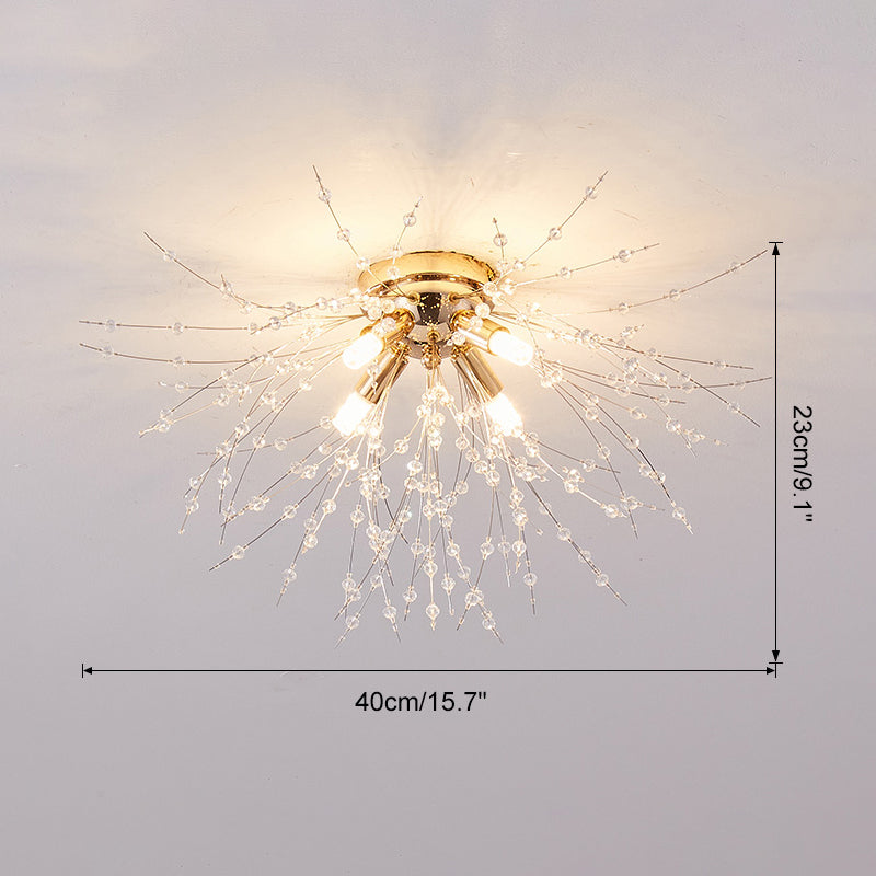 WOMO Dandelion Crystal Flower Ceiling Light-WM1014