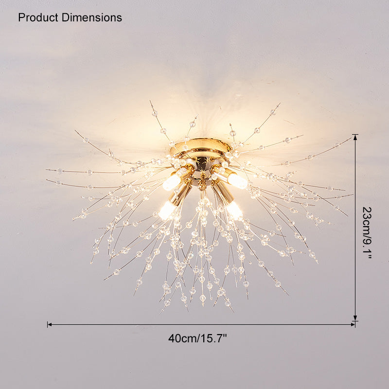 WOMO Dandelion Crystal Flower Ceiling Light-WM1014