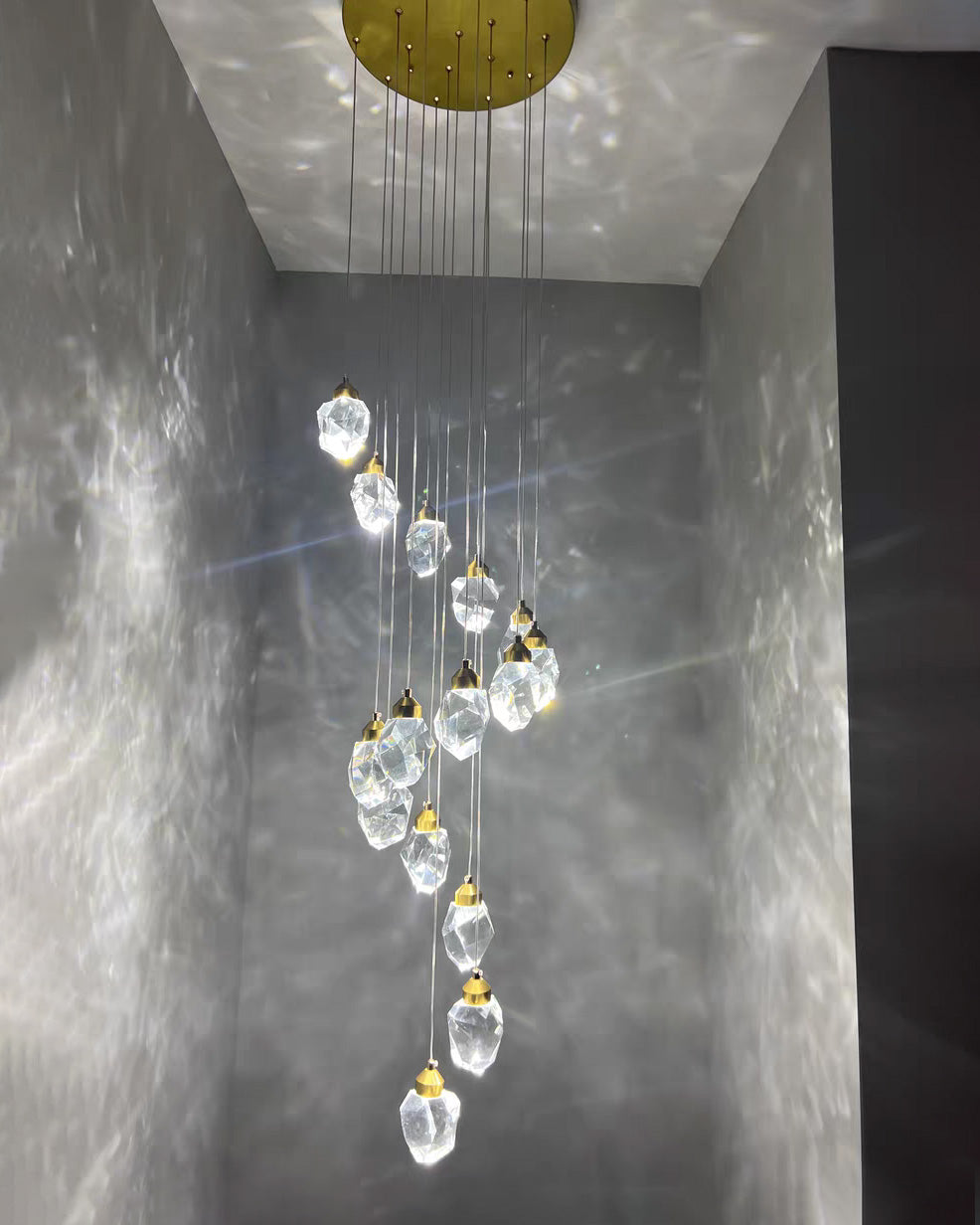 WOMO Rock Crystal Rain Chandelier-WM2189