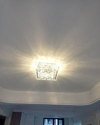 WOMO Square Crystal Flush Mount Ceiling Light-WM1130