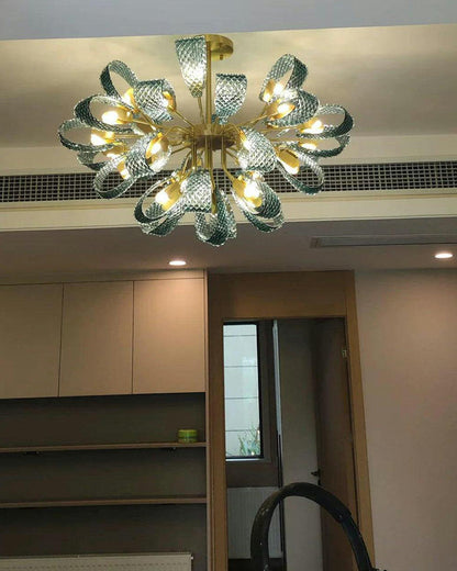 WOMO Peacock Art Glass Chandelier-WM2213b