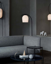 WOMO Pleated Arc Floor Lamp for Reading-WM7033